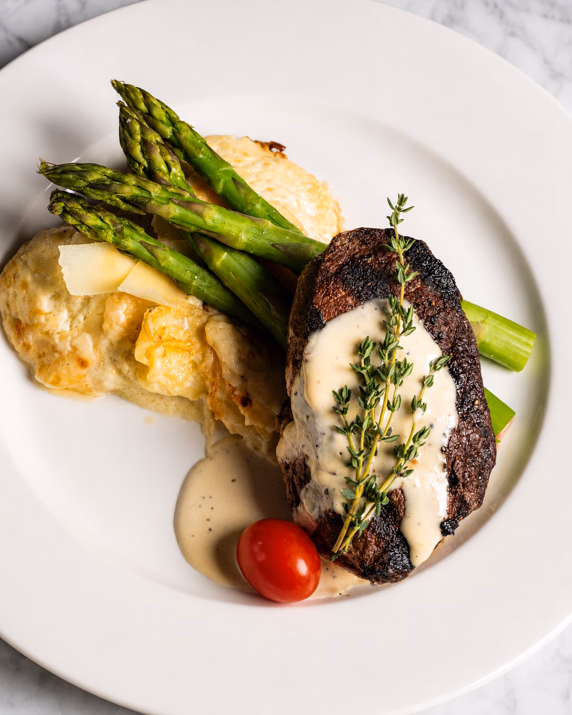 Filet mignon restaurant photography