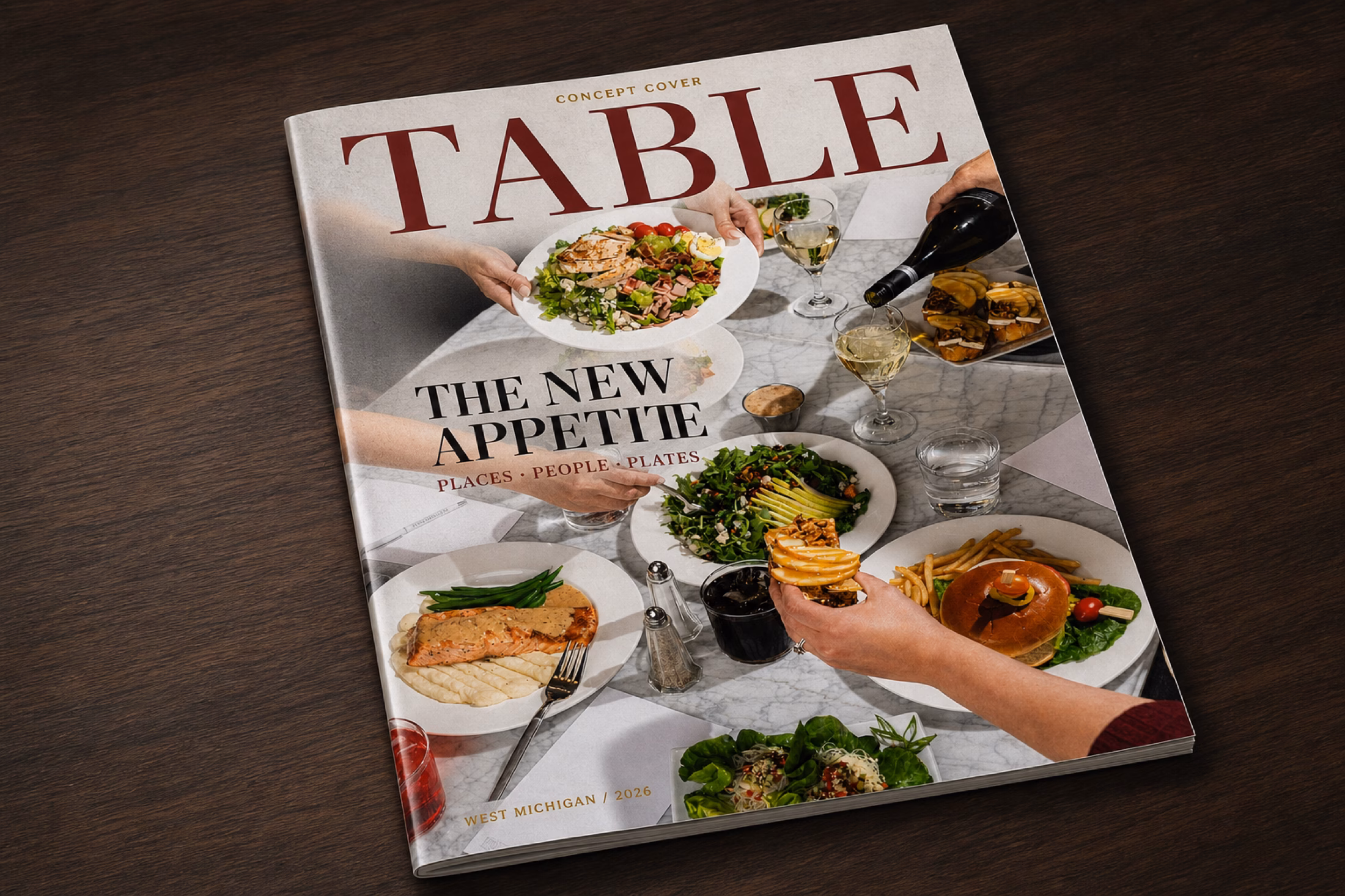 Fictional TABLE magazine concept featuring Oscar Cramer's food photography