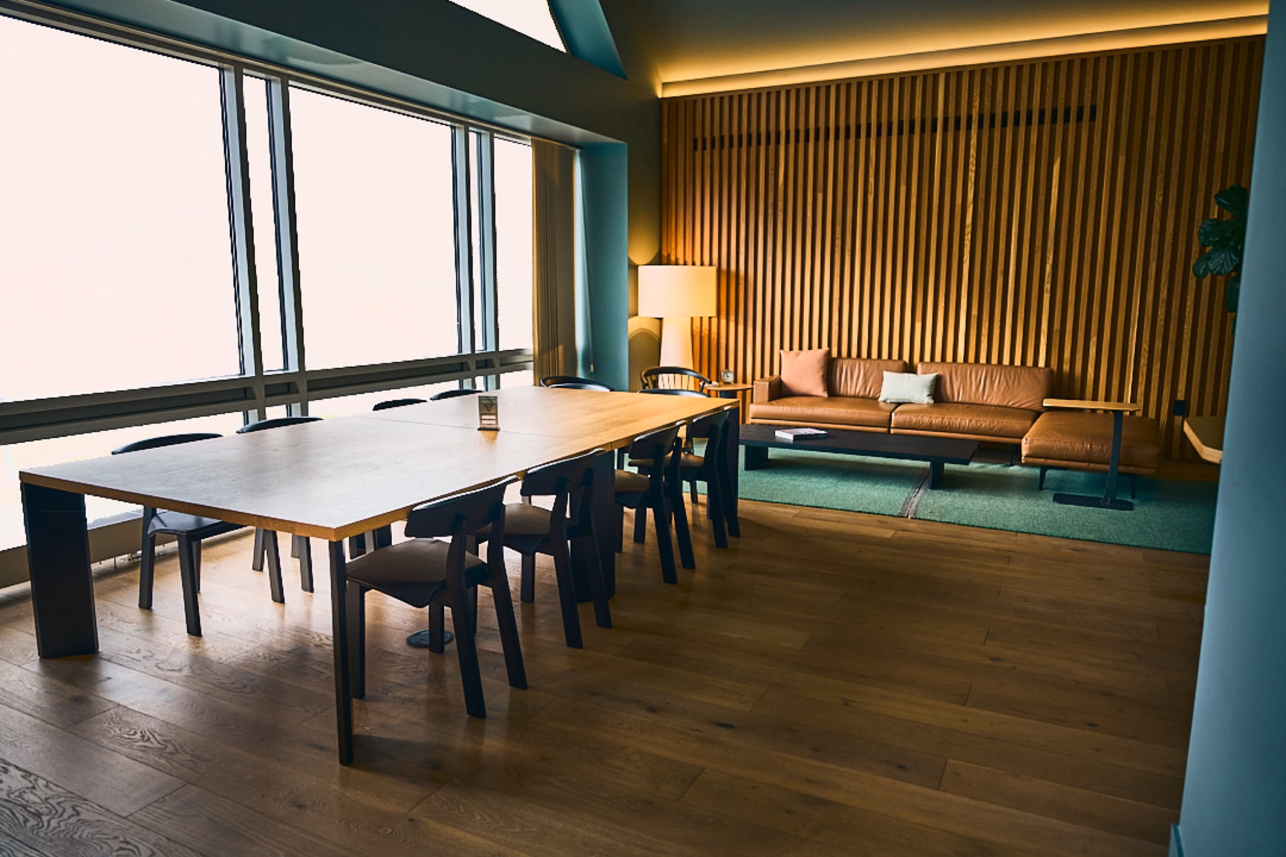 A richly designed hospitality lounge photographed by Oscar Cramer